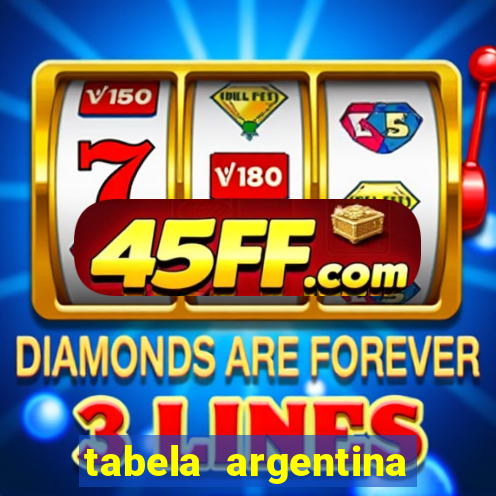 tabela argentina torneo betano